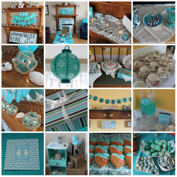 Turquoise Compass Wedding Shower